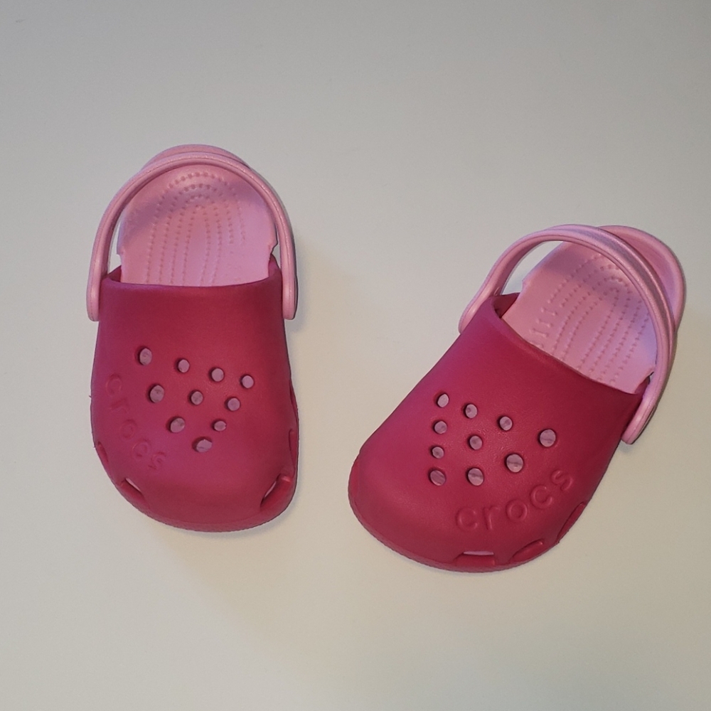 Crocs dual color pink c7